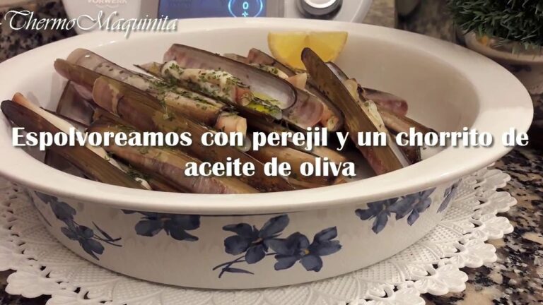 Recetas de Navajas al Vapor con Thermomix